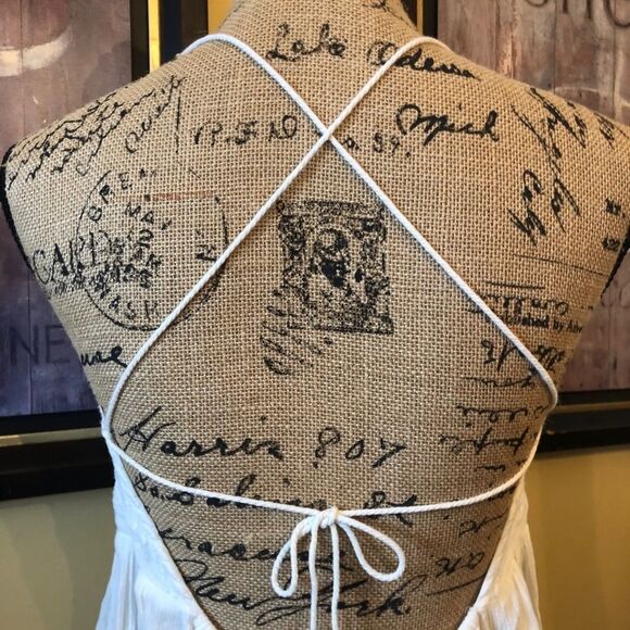 Free People Tank Top Dressy Tie Back sz M - Picture 2 of 8